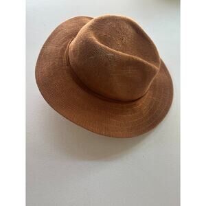 Urban Outfitters Women's Fedora Hat One Size Brown 3" Brim Cotton Blend NWT